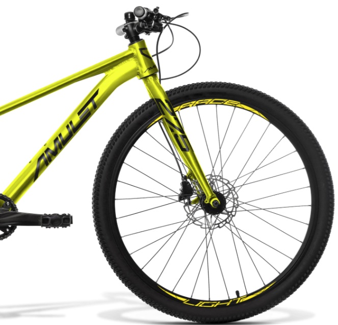 AMULET 27.5 Youngster 1.10 Yellow Pearl/Black 2026 AM262701 Juniorské horské kolo AMULET 27.5 Youngster v perleťově žluté barvě