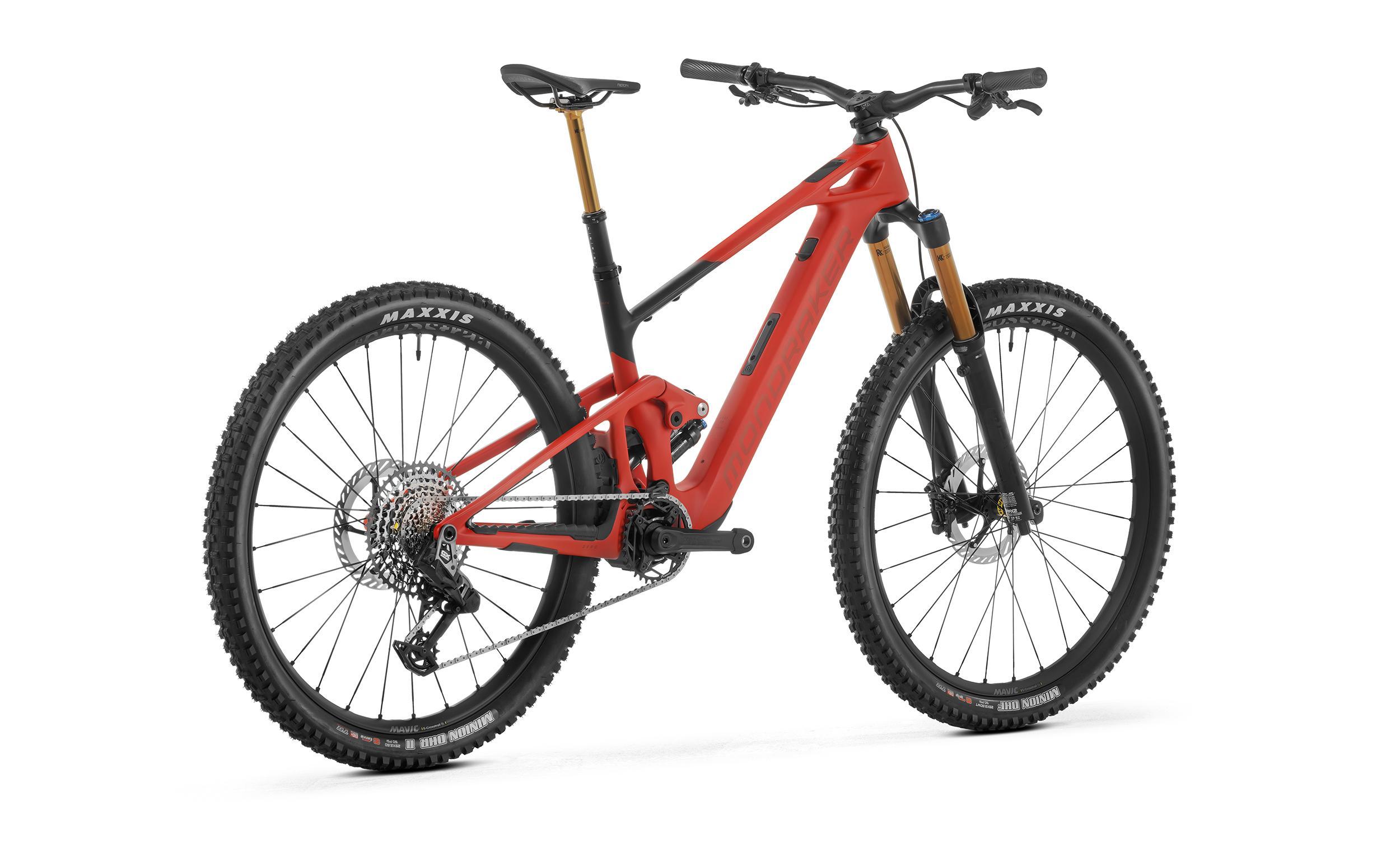 MONDRAKER Neat RR Flame Red/Black/Earth Red 010.25242 Light e-MTB elektrokolo MONDRAKER Neat RR v zářivě červeném karbonovém provedení