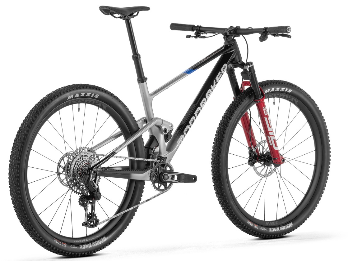 Závodní celoodpružené kolo MONDRAKER F-Podium RR Karbonové Cross-Country kolo MONDRAKER F-Podium RR s elektronickým odpružením RockShox Flight Attendant