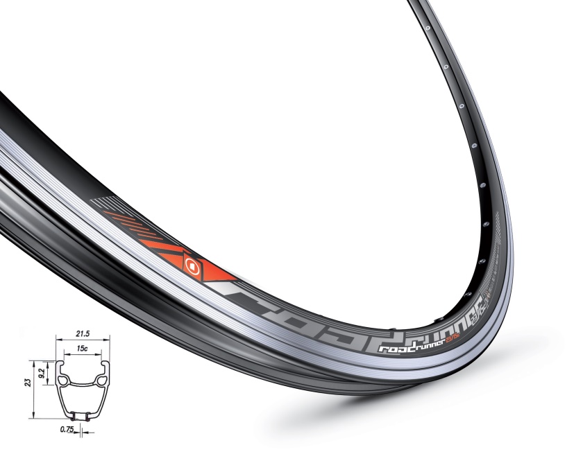 MACH1 - ráfek ROAD RUNNER 622 x 15, 32 děr, černý