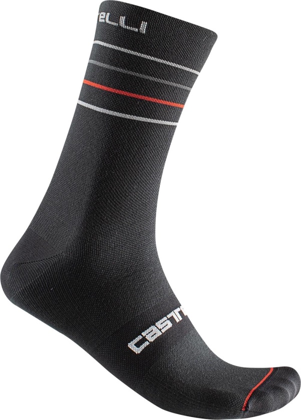 CASTELLI - ponožky ENDURANCE 15 black/sliver gray-red