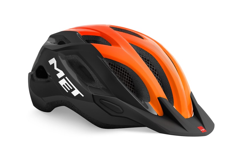 MET - helma CROSSOVER černá/oranžová lesklá