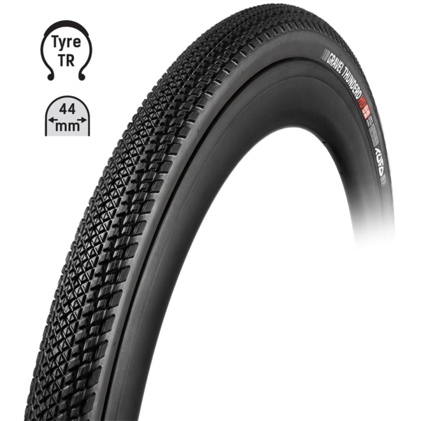 TUFO - plášť Gravel THUNDERO HD 700x44C bezdušový černý