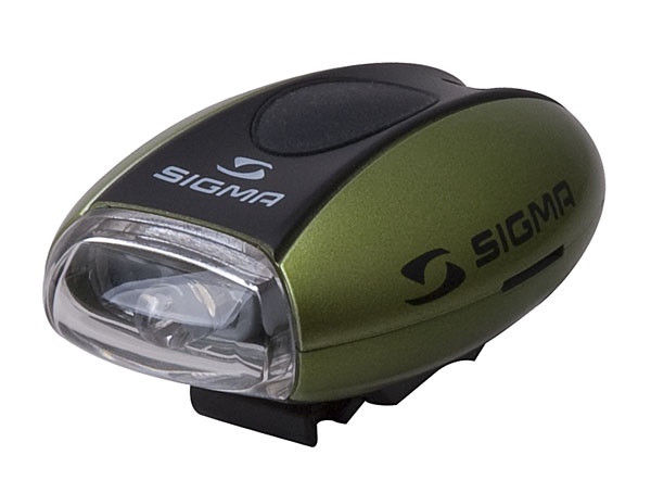 SIGMA - přední světlo MICRO zelená / přední světlo LED-bílá
