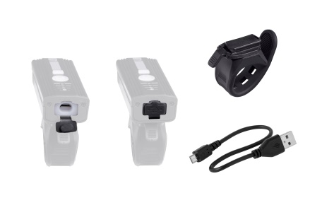 FORCE - přední světlo ALERT 350LM USB, černé (1)