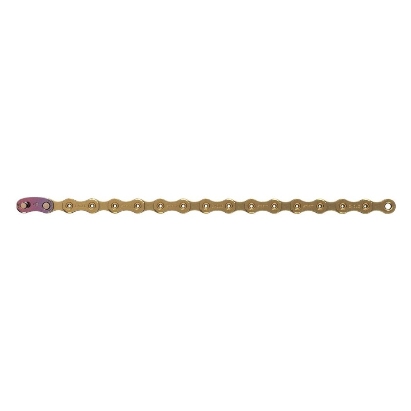 SRAM - řetěz PC XX1 Eagle 12 rychlostí 126 článků s PowerLock spojkou, gold