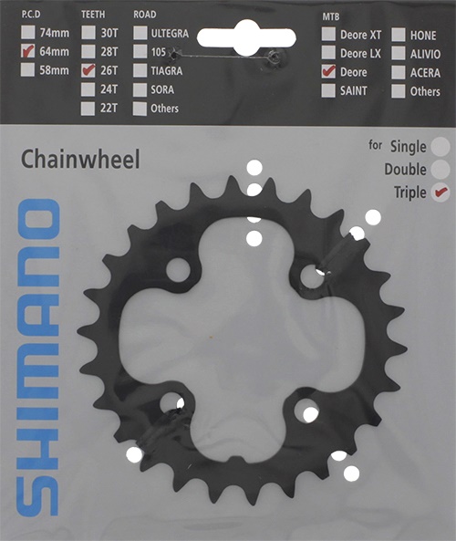 Převodník Shimano FC-M610, 64mm, 26 zubů, 3x10