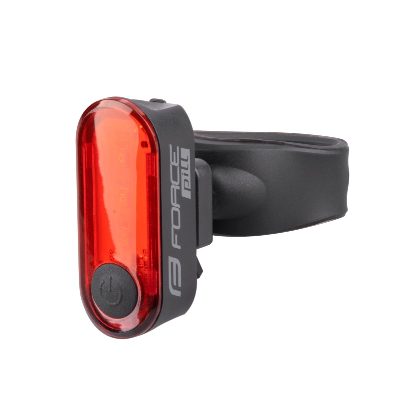 FORCE - zadní blikačka PILL 12 LM, 3 x LED, USB