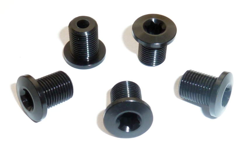 Šrouby do převodníku M8 x 8,5, Torx 30, hliník, černá - 1 kus