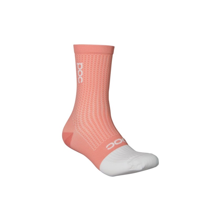 POC - ponožky Flair Sock Mid růžová/bílá