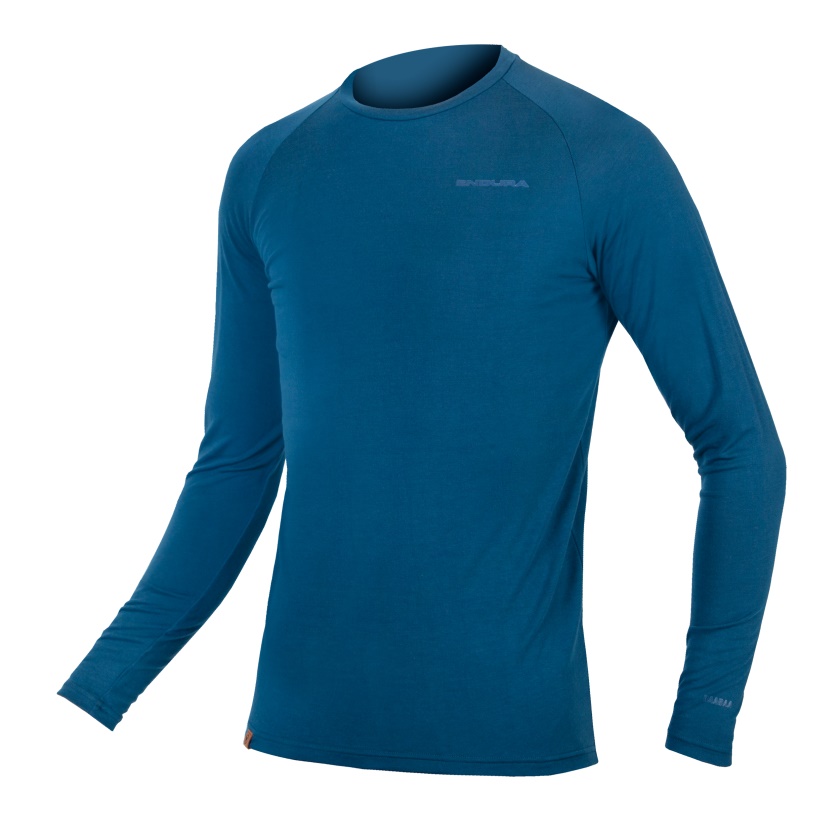 ENDURA - spodní triko BaaBaa Blend L/S borůvkově modrá