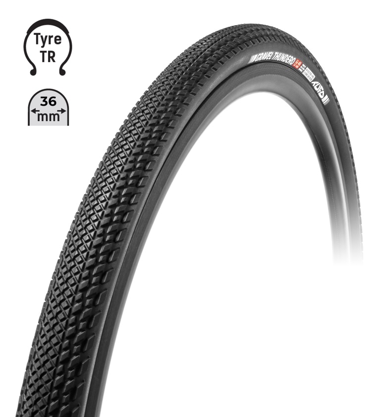 Plášť Tufo Gravel Thundero, 36Cx700 mm, bezdušový