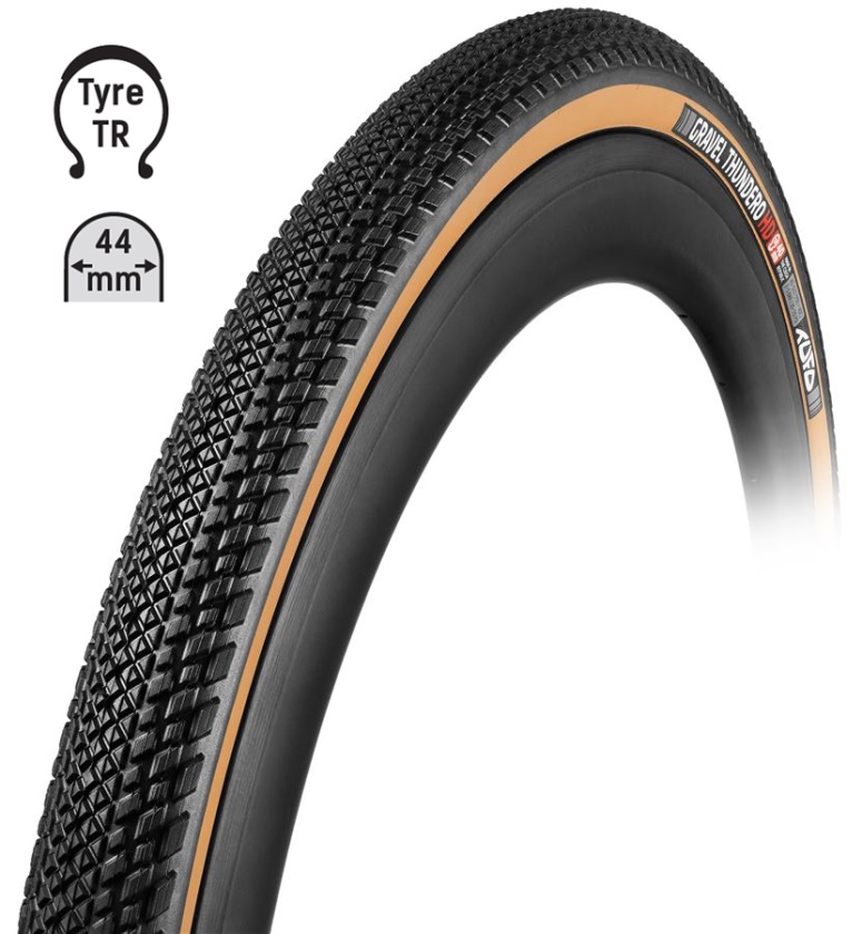 Plášť TUFO Gravel THUNDERO HD 700x44C,bezd.črn-béž