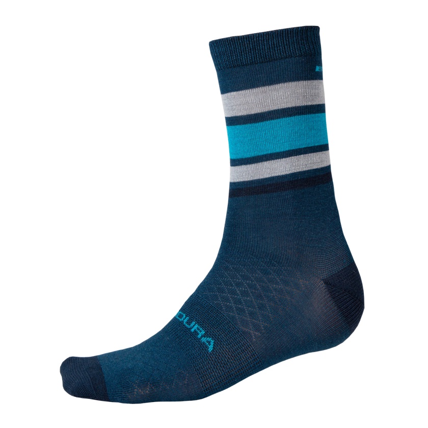 ENDURA - ponožky BaaBaa Merino Stripe borůvkově modrá