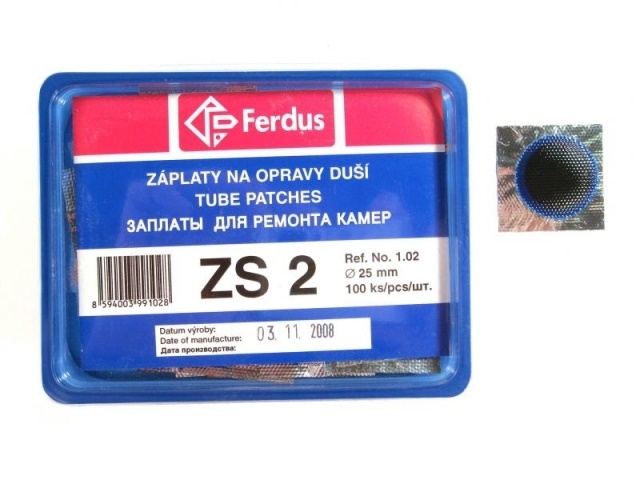 FERDUS - záplata ZS 2 25mm 100 ks