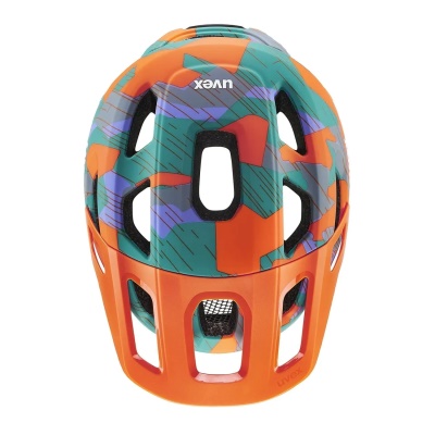 UVEX - dětská helma React JR. Papaya Camo Matt (52-56) (1)