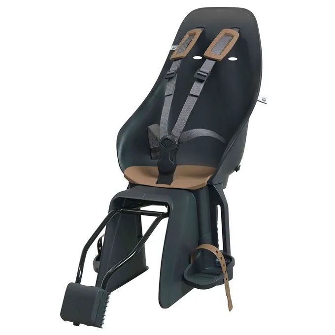 URBAN IKI - zadní sedačka na kolo s adaptérem a nosičem na sedlovku SET černá/hnědá