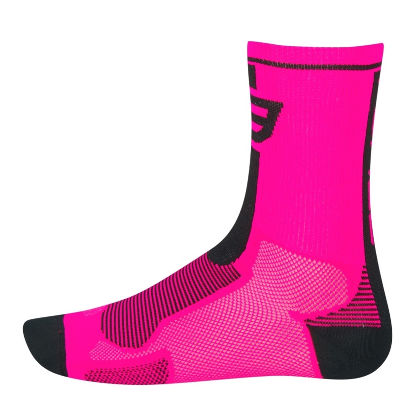 FORCE - ponožky LONG, růžovo-černé L - XL