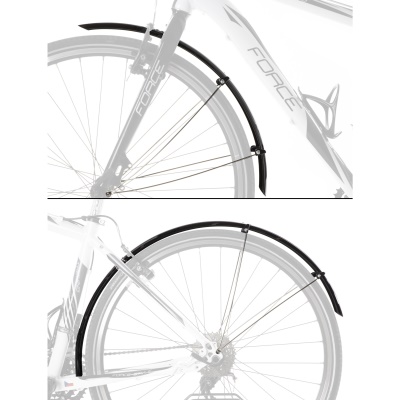FORCE - blatníky 58 Aluflex 28" černé (1)