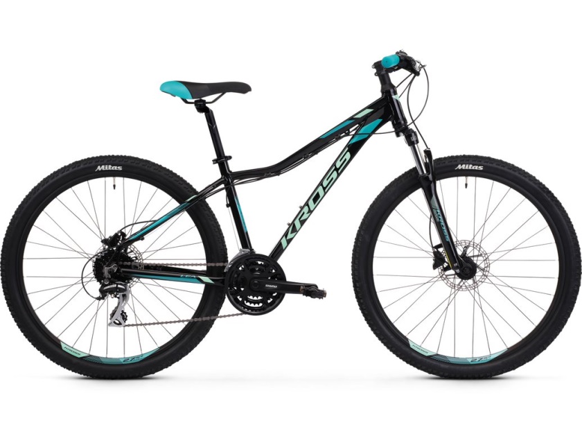 Dámské horské kolo Kross Lea 5.0 SR, 2023, 29", S - BLACK / TURQUOISE GLOSSY