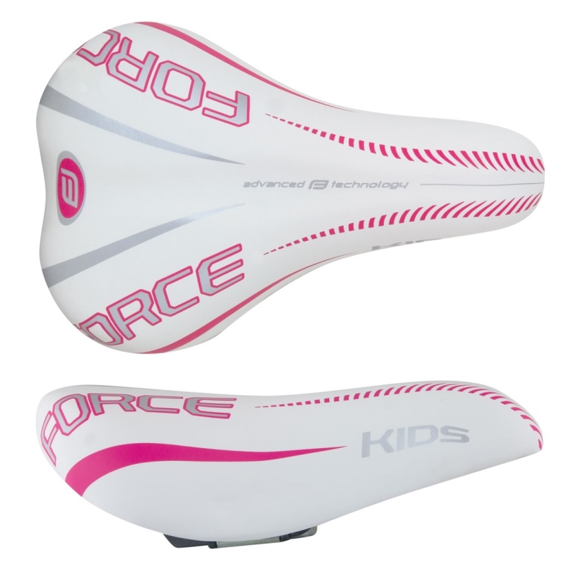 FORCE - sedlo  dětské FREE KIDS, bílo-růžové