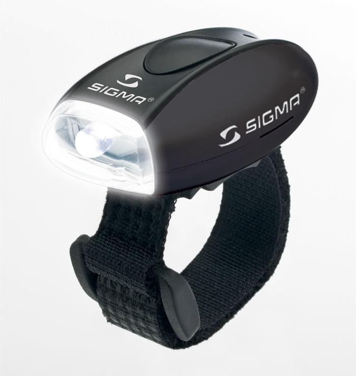 SIGMA - přední světlo MICRO černá / přední světlo LED-bílá