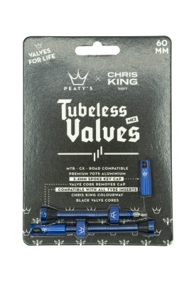PEATYS - bezdušový ventilek X CHRIS KING MK2 námořnická modrá 60 mm (1)
