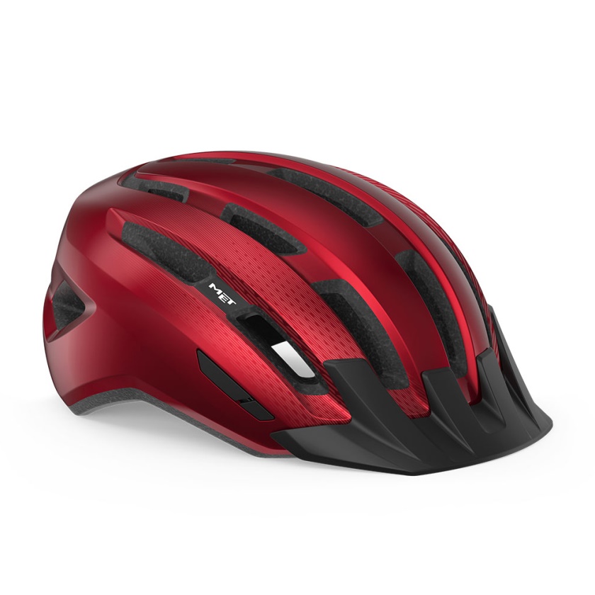 MET - helma Downtown červená lesklá