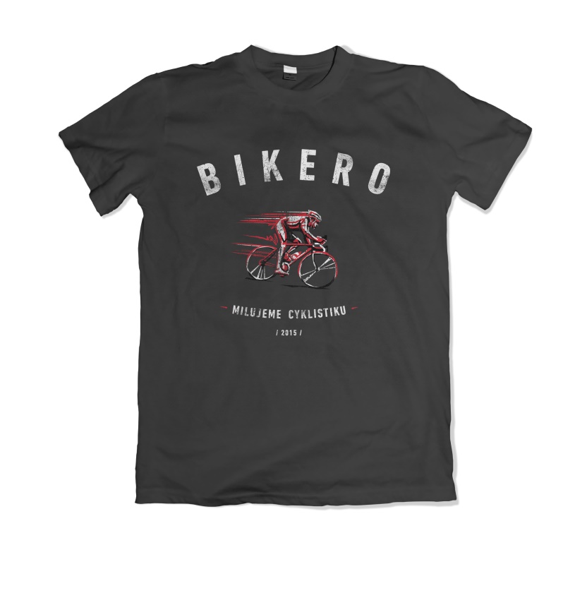 BIKERO - triko pánské hipster černé