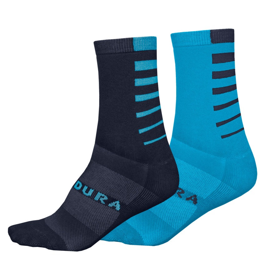 ENDURA - ponožky CoolMax® Stripe 2 páry modrá