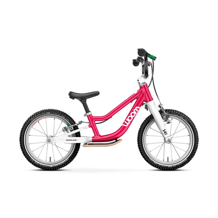 WOOM - dětské odrážedlo 14" Woom GO 1 Plus růžová