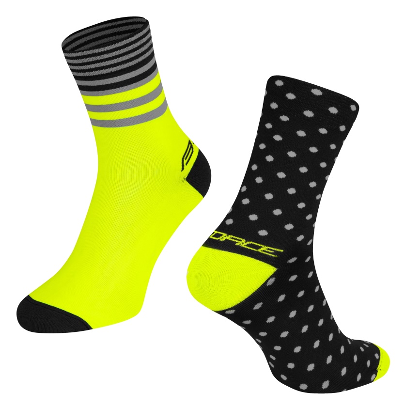 FORCE - Ponožky SPOT, černo-fluo