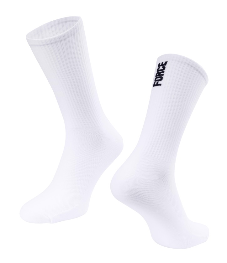 FORCE - ponožky Longer Slim bílá