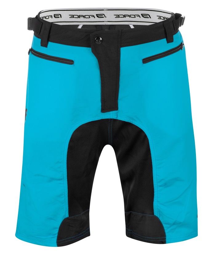 FORCE - kraťasy F MTB-11 s odnímatelnou vložkou modré