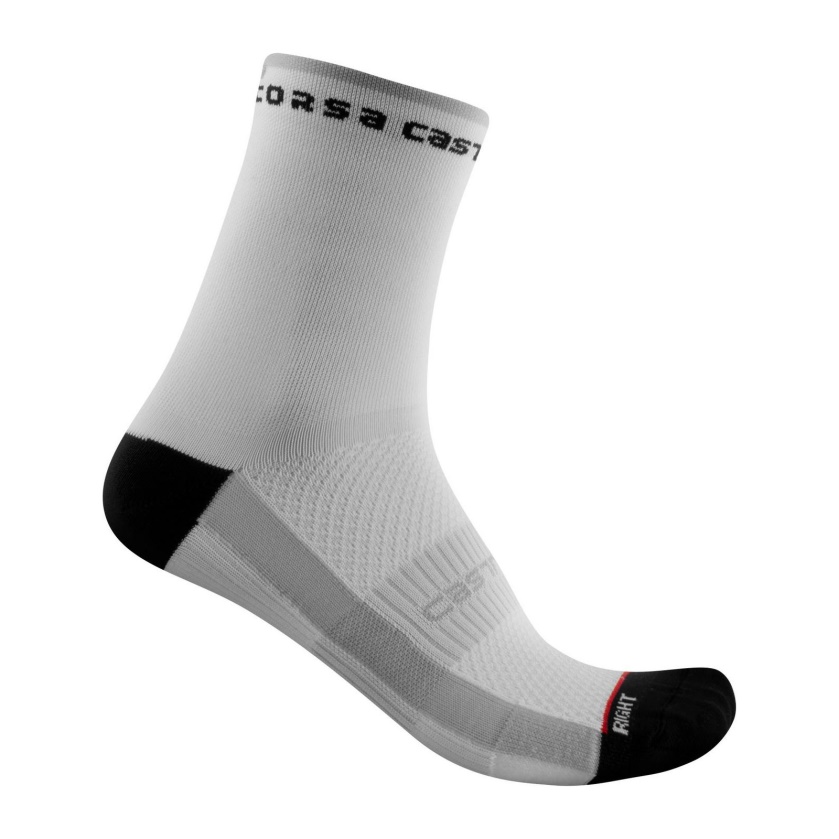 CASTELLI - dámské ponožky Rosso Corsa 11 černá/bílá