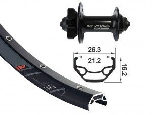 XLC - přední kolo 27.5" 6d SSP Rodi Black Rock DISK Niro