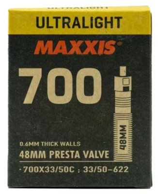 MAXXIS - duše Ultralight 700x33/50C FV (galuskový) 48mm MAXXIS - duše Ultralight 700x33/50C FV (galuskový) 48mm