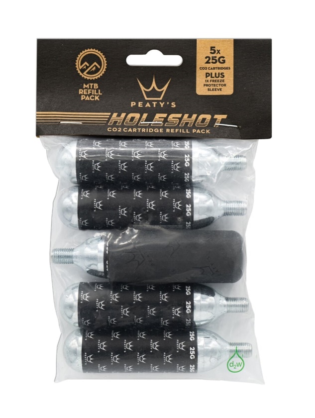 PEATYS - sada bombiček CO2 Holeshot CO2 Cartridge Refill Pack MTB 25G