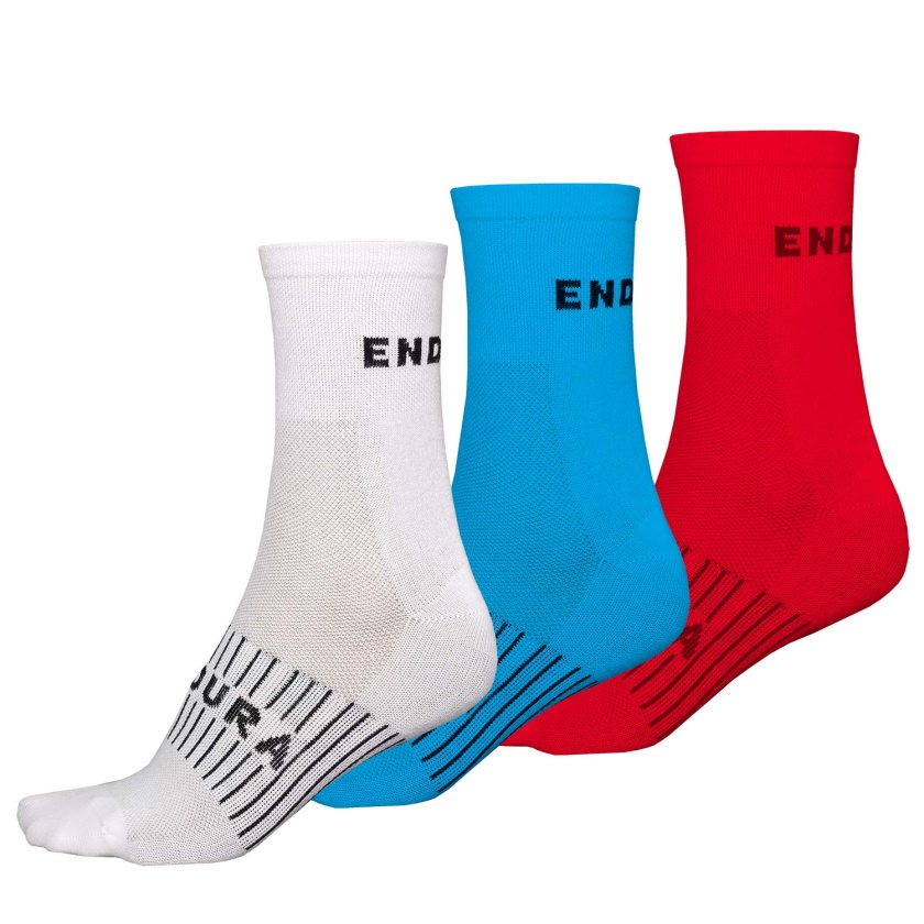 ENDURA - ponožky CoolMax® Race 3 páry bílá