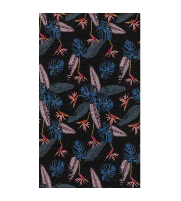 SENSOR - šátek multifunkční TUBE MERINO IMPRESS černá/floral