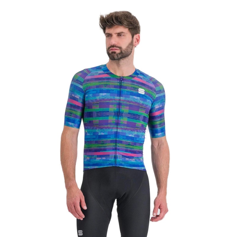 SPORTFUL - dres Glitch bomber jersey, multicolor blue