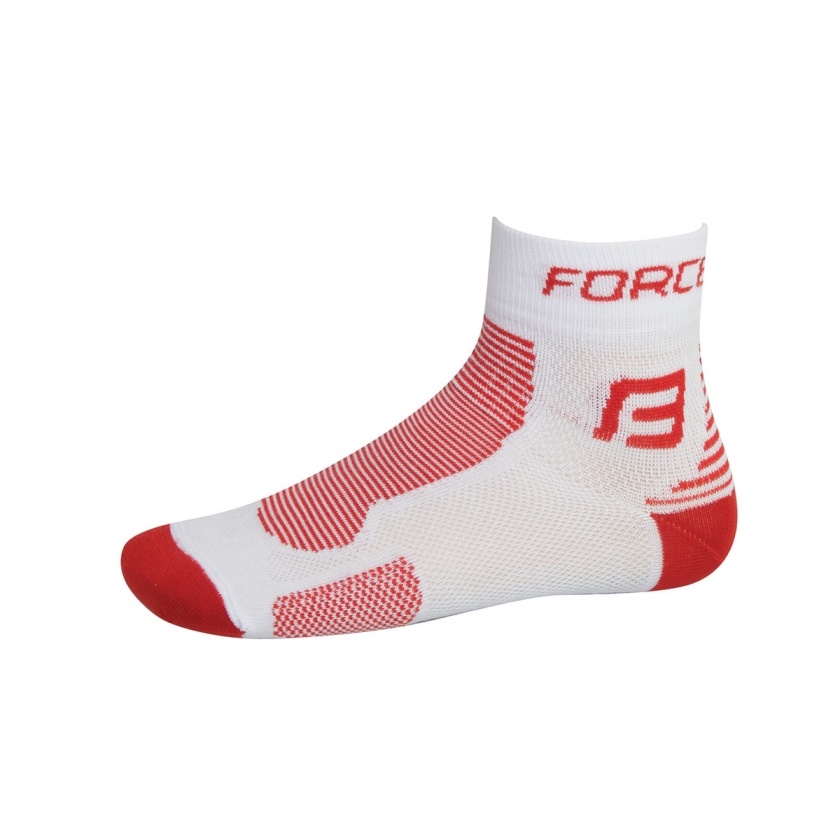 FORCE - ponožky  1, bílo-červené