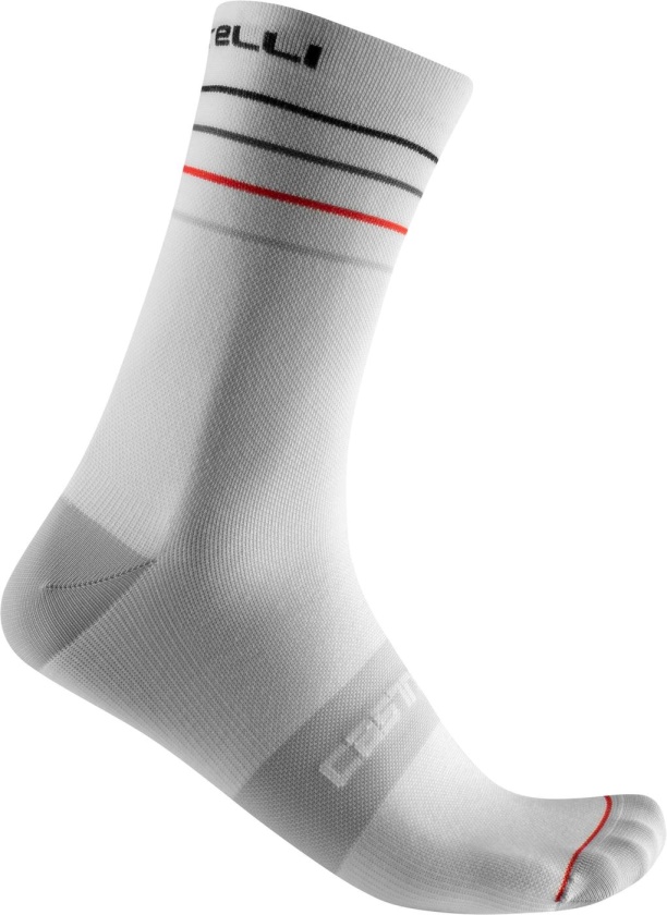 CASTELLI - ponožky ENDURANCE 15 white/black-red