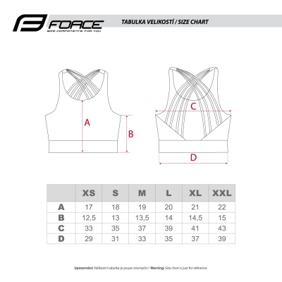 FORCE - sportovní podprsenka SIMPLE, modrá (5)