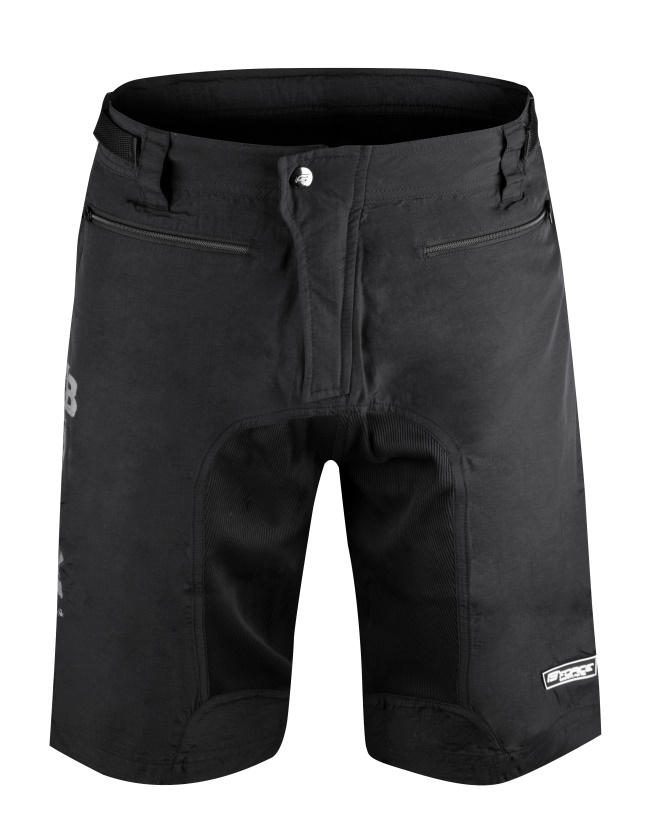 FORCE - kraťasy F MTB-11 s odnímatelnou vložkou černé