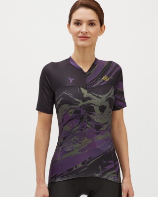SILVINI - dres CATIRINA black-plum (4)