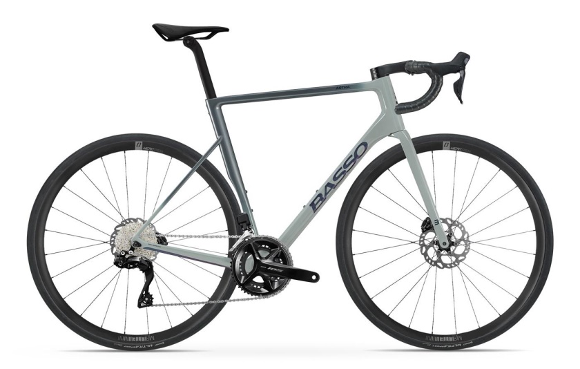 BASSO - silniční kolo Astra disc Shimano 105 Di2 Microtech MrLite Gray asphalt