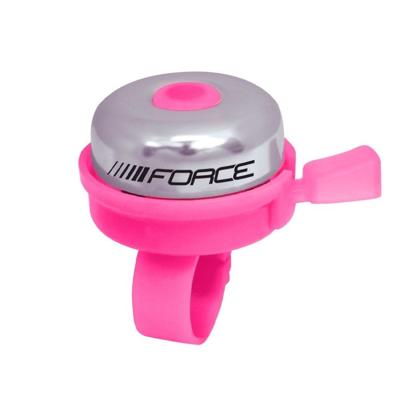 FORCE - zvonek Klasik, Fe/plast, 22.2mm, růžový