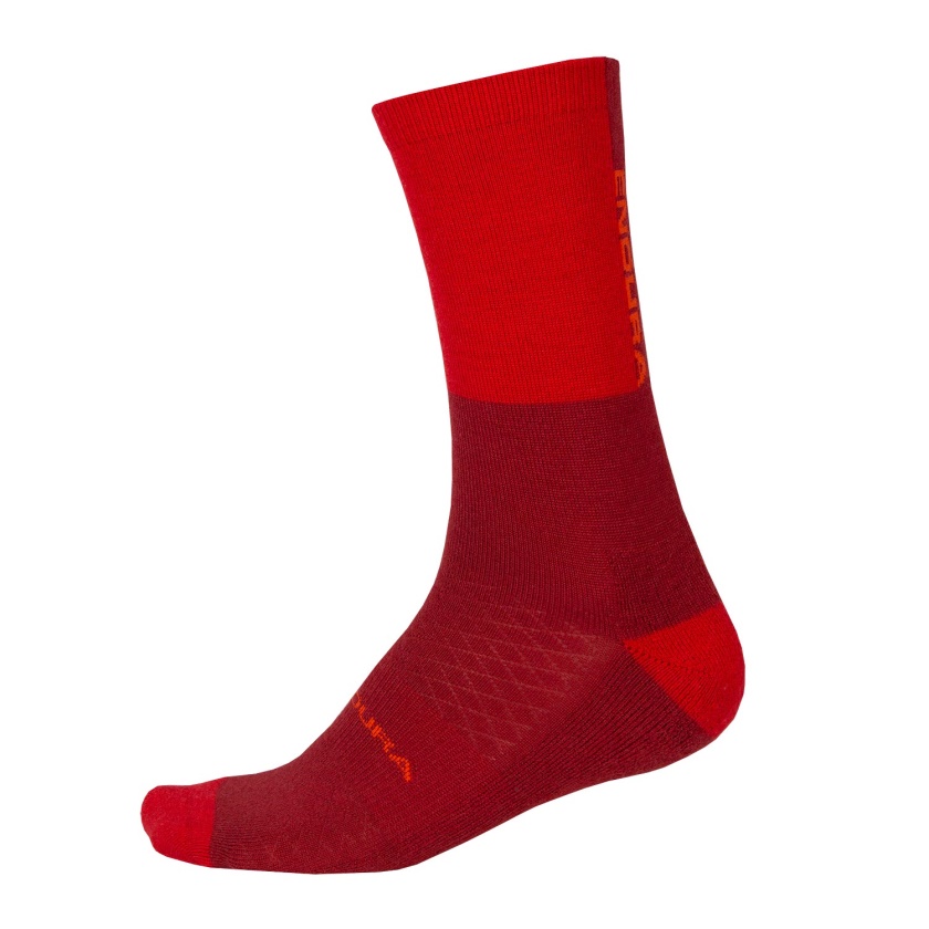 ENDURA - zimní ponožky BaaBaa Merino rezavě červená