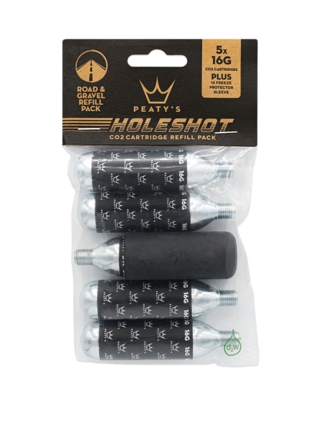 PEATYS - sada bombiček CO2 Holeshot CO2 Cartridge Refill Pack Road & Gravel 16G
